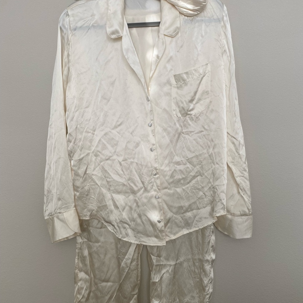 Nordstrom Washable Silk Pajamas and Slip Silk Mask